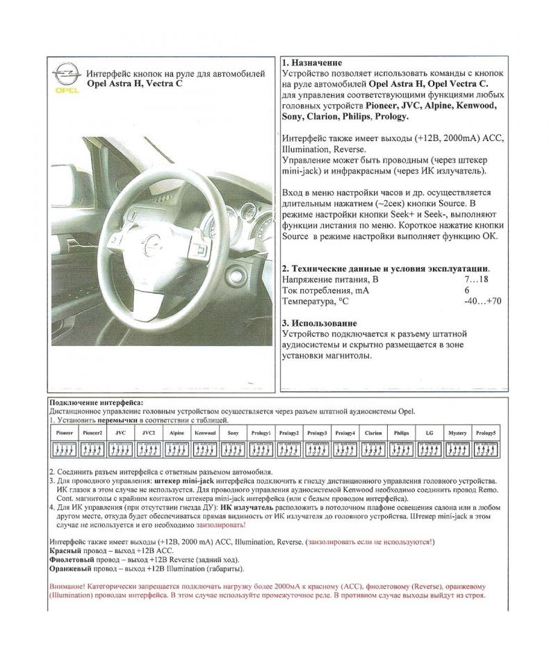 Connects2 CTSOP002.2 - адаптер для Opel Zafira B, ASTRA H, Vectra C