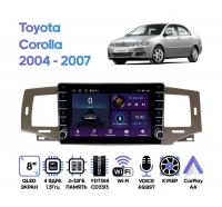 Штатная магнитола Toyota Corolla 2004 - 2007 (бежевая), Wide Media LC9074ON-2/32B (правый руль)